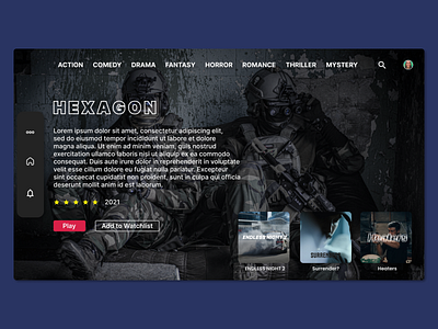 Movie Streaming Concept app ui ux