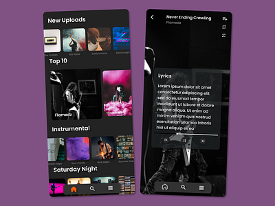 Music App Concept app ui ux