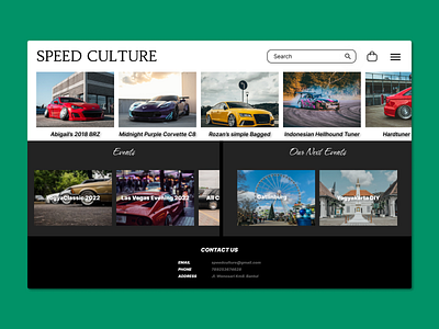 Automotive Magazine Landing Page app ui ux