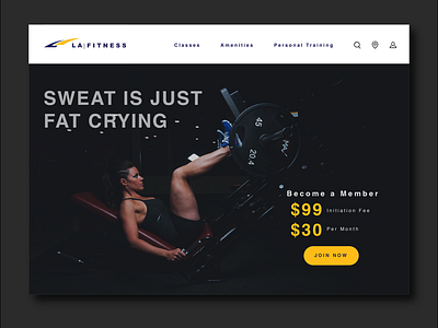 LA Fitness Website redesign concept graphic design sketch ui ux web design web development