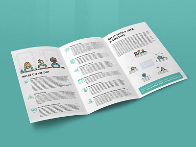Tri-Fold brochure inner page for "Speak with a Geek" company advertising