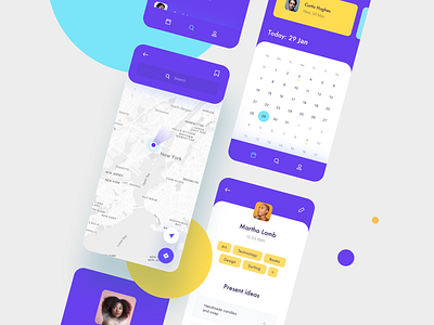 Daily UI 029 Map calendar challenge contact form dailyui dailyui029 design inputs location map mobile notifications phone product design profile social network tags ui ui details ui elements ux