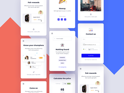 Mobile version of a web page alert categories challenge contact form dailyui design email emoji inputs mobile phone plans social buttons subscribe subscription success ui ui details ui elements ux