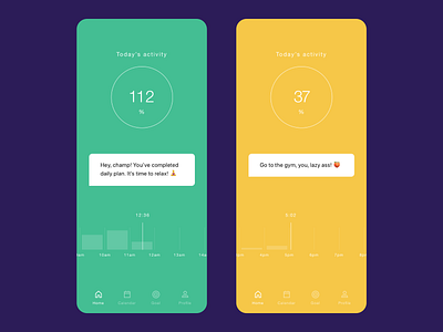 Daily UI 041 Workout Tracker activity challenge dailyui dailyui041 design habit tracker habits message mobile phone product design progress sport tracker ui ui details ui elements ux workout