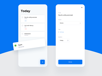 Daily UI 042 ToDo List challenge create task dailyui dailyui042 design list mobile new todo phone product design simple taskmanagement tasks today todo todolist ui ui details ui elements ux