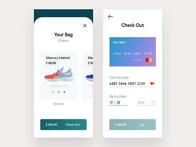 Daily UI 002 Check Out Page app application card cart checkout dailyui dailyui 002 dailyuichallenge mobile payment sneakers ui