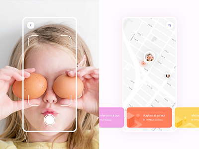 Daily UI 020 Location Tracker app application camera cards challenge child clean ui concept dailyui dailyui020 design interface kid location map mobile simple design tracking ui ux