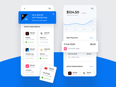 Daily UI 026 Subscribe app application cards challenge dailyui dailyui026 dashboard design expences finance graphs mobile payments product design stats subscribe subscription tracking ui ux