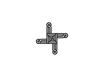 St. Brigid's Cross cross eire ireland irish line drawing minimal modern st brigids