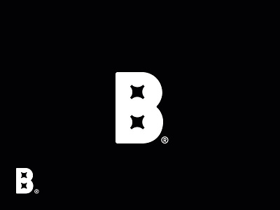 Mattress Company b iconic logo mattress reduced simple typographic
