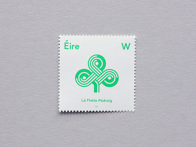 St. Patricks's Day Stamp 2017 (single) 2017 day f37 green international minimal patrickss rate st. stamp w