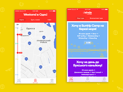 Deinde - Travel App app map mobile app design mobile design travel trip ui uxui