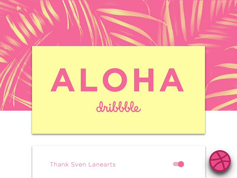 Aloha Dribble - First Shot hawaii print aloha material design ui first first shot debut