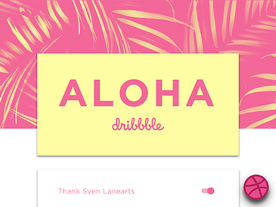 Aloha Dribble - First Shot aloha debut first first shot hawaii material design print ui