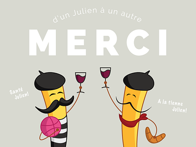 From Julien to Julien - Merci! dribbble first shot french fries thank you