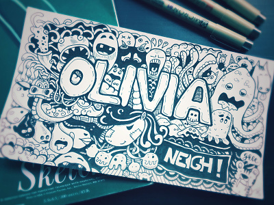 Olivia Doodle doodle ink pen sketch