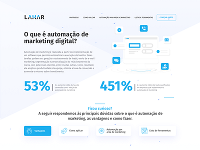 Landing Page - LAHAR clean design desktop home illustration new ui vector visual