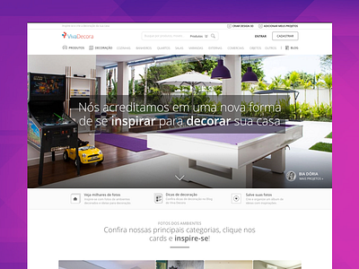 VD Home Page decoration desktop home ui ux