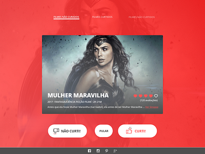 Movies Curator Desktop movie red ui ux visualdesign wonverwoman