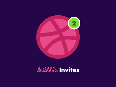 02 Dribbble Invites 🎟🎟 2 draft dribbble invitations invite invites prospect