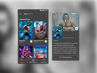 Movie App - WIP android design mobile ui ux vector visual