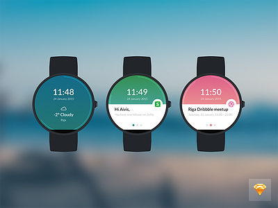 Moto 360 watch (Sketch 3 freebie)