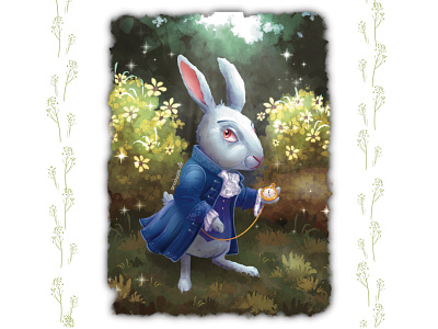 alice in wonderland book illustrations white rabbit