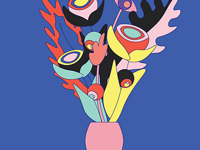 Magical Flower Vase abstract adobe illustrator colors design digital art illustration shapes summer universe vector vibrant