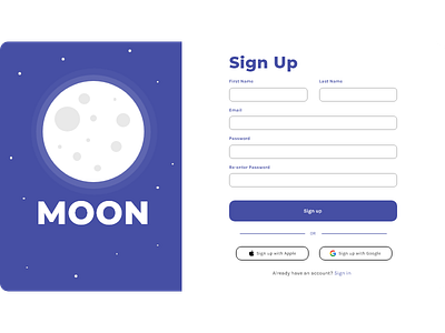 DailyUI - Day 1 - Sign up