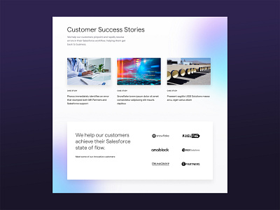 Customers Page Concept