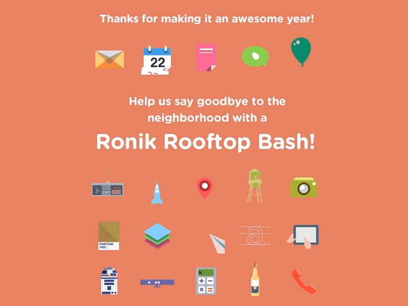 Rooftop Party Invite by Ronik on Dribbble