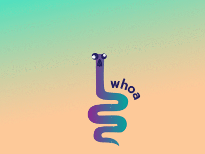 Whoa Snake after effects animation illustration messages stickers vector art