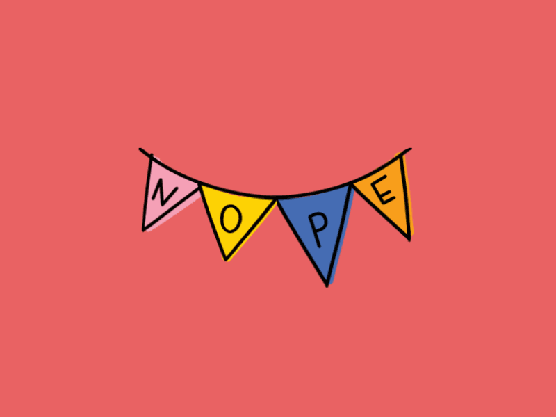 Nope Flags after effects animation illustration messages stickers vector art