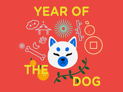 Year Of The Dog chinese new year dog illustration vector