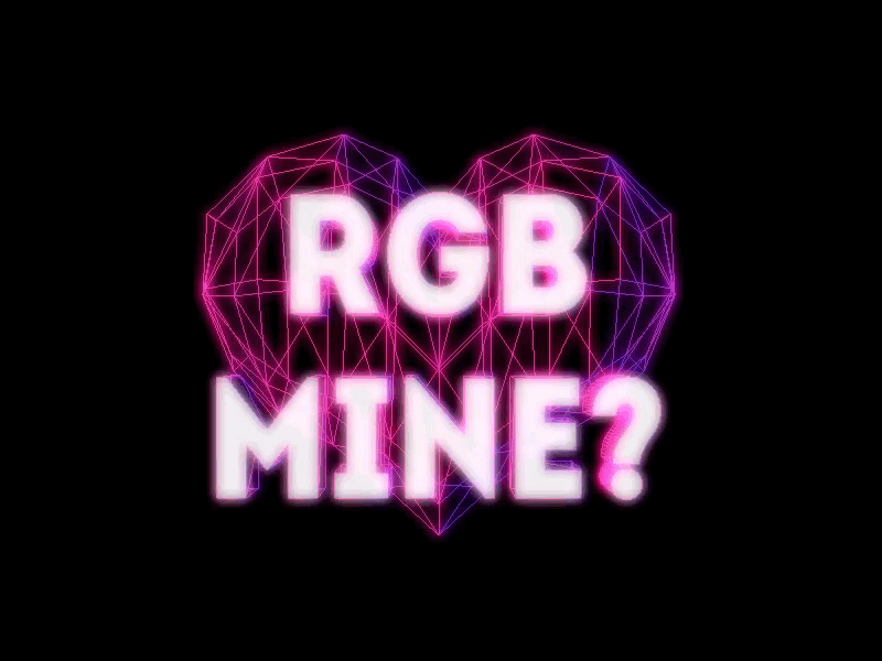 RGB Mine 3d animation heart interactive love low poly