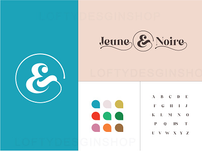 Jenue & Noire business logo creative logo design graphic design illustration line art logo line logo logo minimalist modern text based logo typography