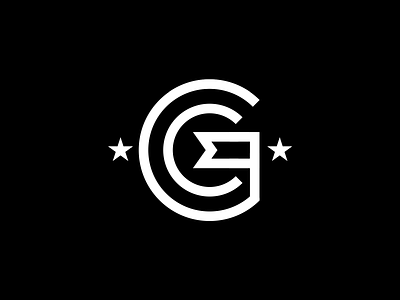 GC brand c circle crest flag g idenity logo monogram star typography vector