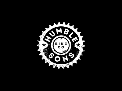 Humble Sons bicycle bike brand grunge humble idenity illustration logo sprocket texture vector