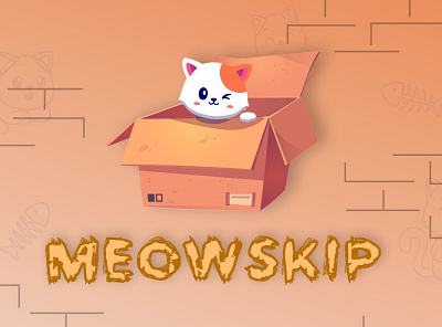 Mobile game MeowSkip case creative design followme graphic design illustration logo motion graphics ui ux