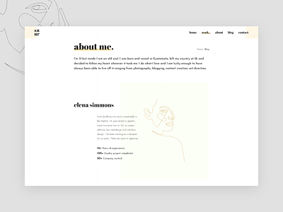 About me clean interface minimal minimalism minimalist minimalistic style trendy typography ui ux web website
