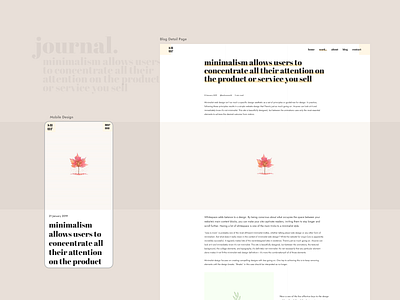 Blog Page blog blogdesign clean design interface minimal style trendy typography ui ux web website