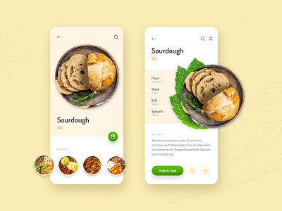 Order a Sourdough! adobe adobe xd adobexd cart clean cook design ecommerce food food and drink food app graphic interface order restaurant shop shopping ui ux