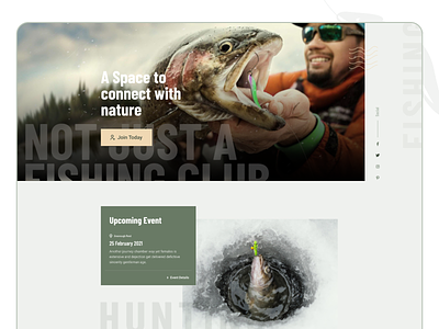 Fish Hunting Club - Layout clean club design fish illustration interface layout minimal shooting ui ux web