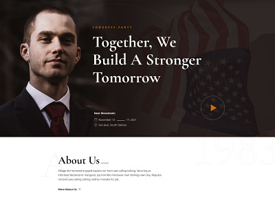 Political Party - Layout Pack agency clean design interface joomla joomshaper layout minimal page builder party politics poltical ui ux web website