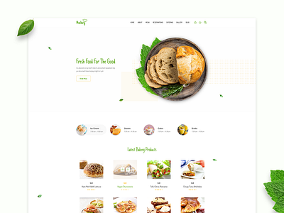 Bakery website for Mealbarg bakery clean clear design graphic interface minimal responsive restaurant simple simple clean interface style trendy typography ui ux web website