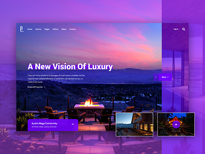 Luxury - Concept Exploration architechture art clean clear design hotel interface minimal real estate simple simple clean interface trendy typography ui web website