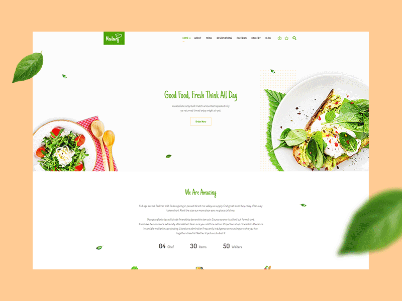 Home page version - Package blog clean clear design graphic hotel interface layout minimal responsive restaurant sea food simple simple clean interface trendy typography ui ux web website