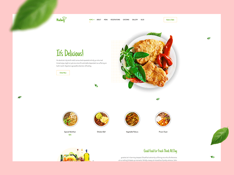 Home page version - Gallery bakery clean clear design graphic interface layout minimal responsive restaurant sea food simple simple clean interface style trendy typography ui ux web website