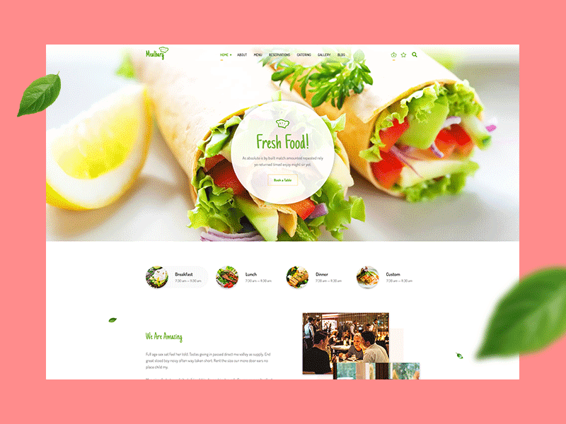 Home page version - Package bakery blog clean clear design graphic interface layout minimal responsive restaurant simple simple clean interface style trendy typography ui ux web website