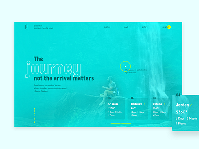 The Journey - Concept Exploration design interface minimal responsive simple simple clean interface style traveling trendy typography ui web website